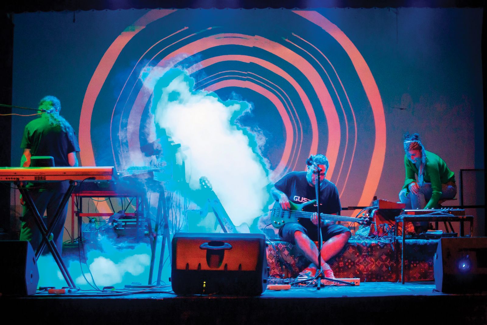 Trilowbeat & Tolga Balçi, AV-performans ob zaprtju razstave Predsodki v sklopu festivala GUSTART; Gustaf Pekarna, MB | Boris B. Voglar