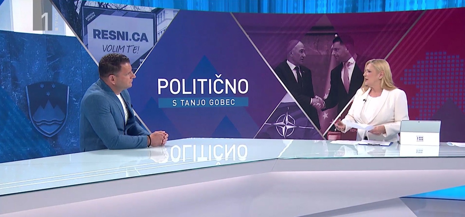 Zoran Stevanović v oddaji Politično s Tanjo Gobec na TV Slovenija