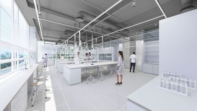 Načrtovani videz Fakultete za farmacijo, kjer bo več laboratorijev