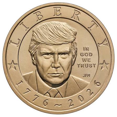 Ameriški predsednik Donald Trump na kovancu