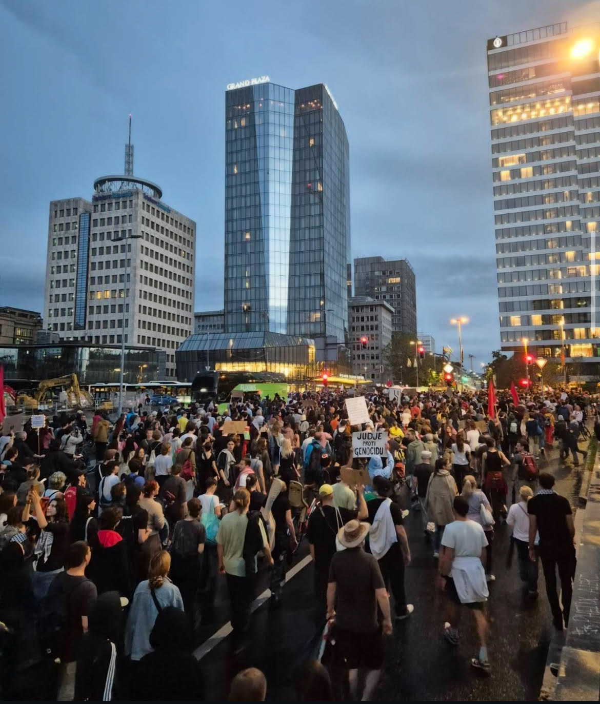 Protest ob odprtju izraelskega veleposlaništva v Ljubljani