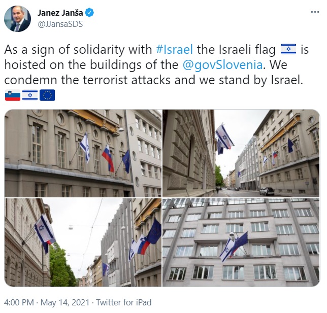 Tvit predsednika vlade Janeza Janše v času njegove tretje vladavine