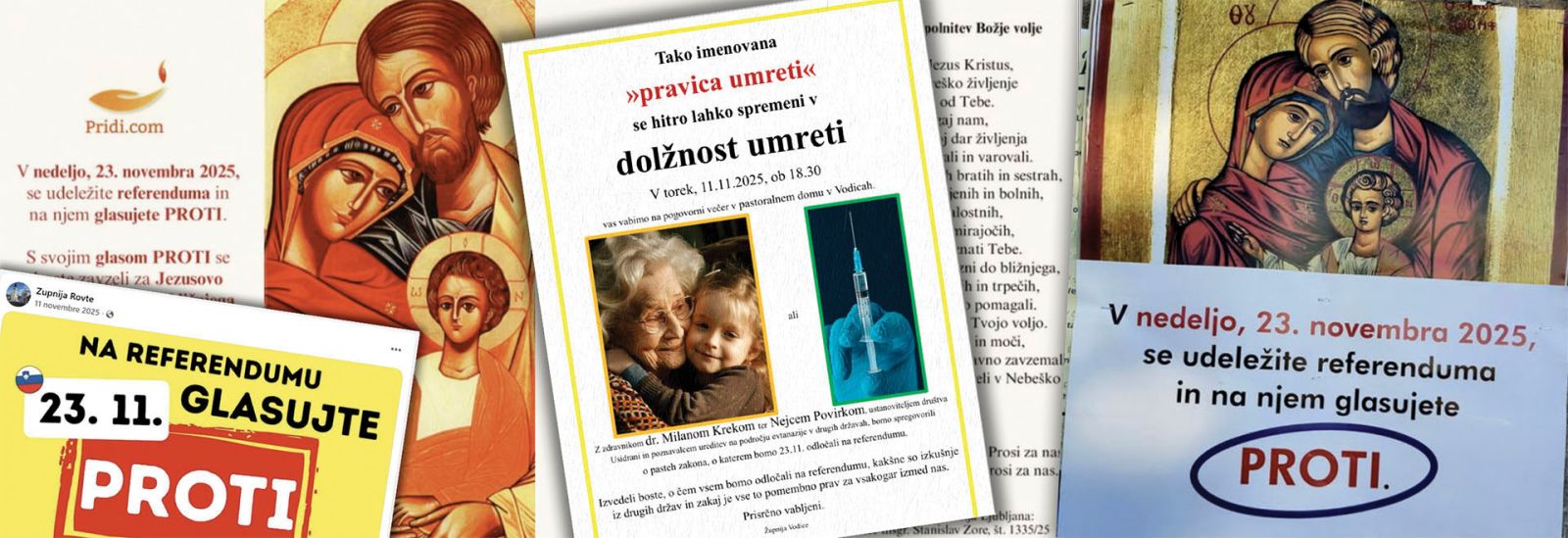 Primeri gradiva, ki so ga objavile župnije Selca, Rovte, Vodice in Javorje. Vir: župnijski profili na Facebooku