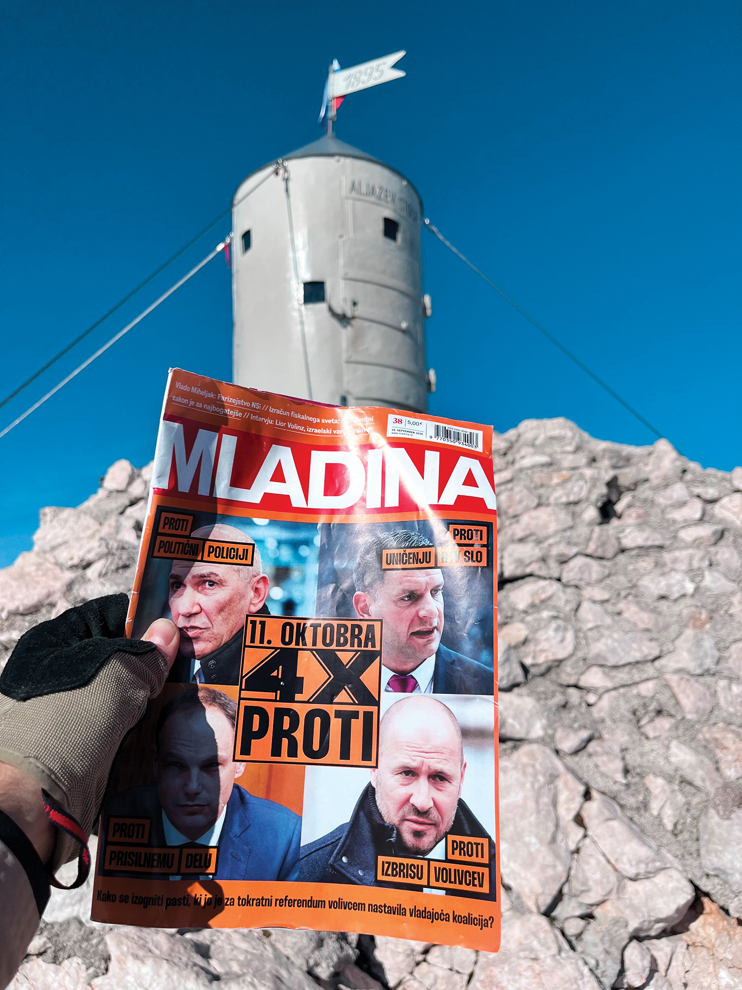 Upam, da aktualna (straho)vlada ne privatizira tudi vrha Triglava | Žan