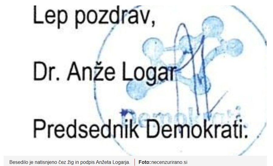 Kazenska ovadba zoper Logarja, Novaka in stranko Demokrati
