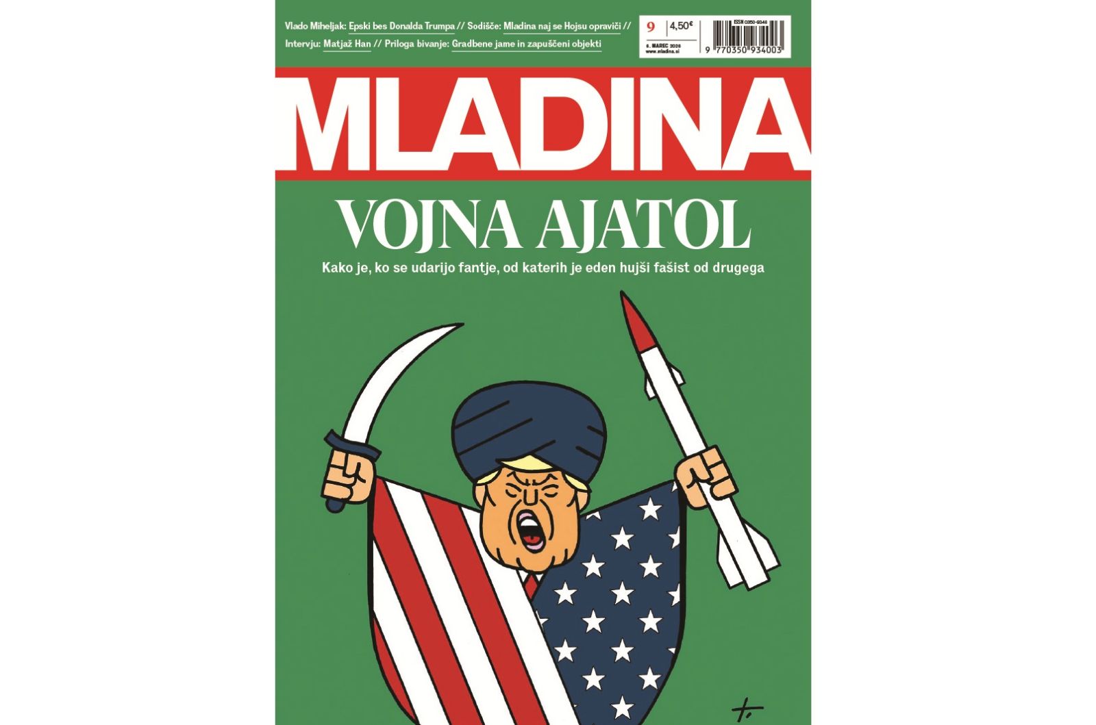 Naslovnica nove Mladine / VOJNA AJATOL
