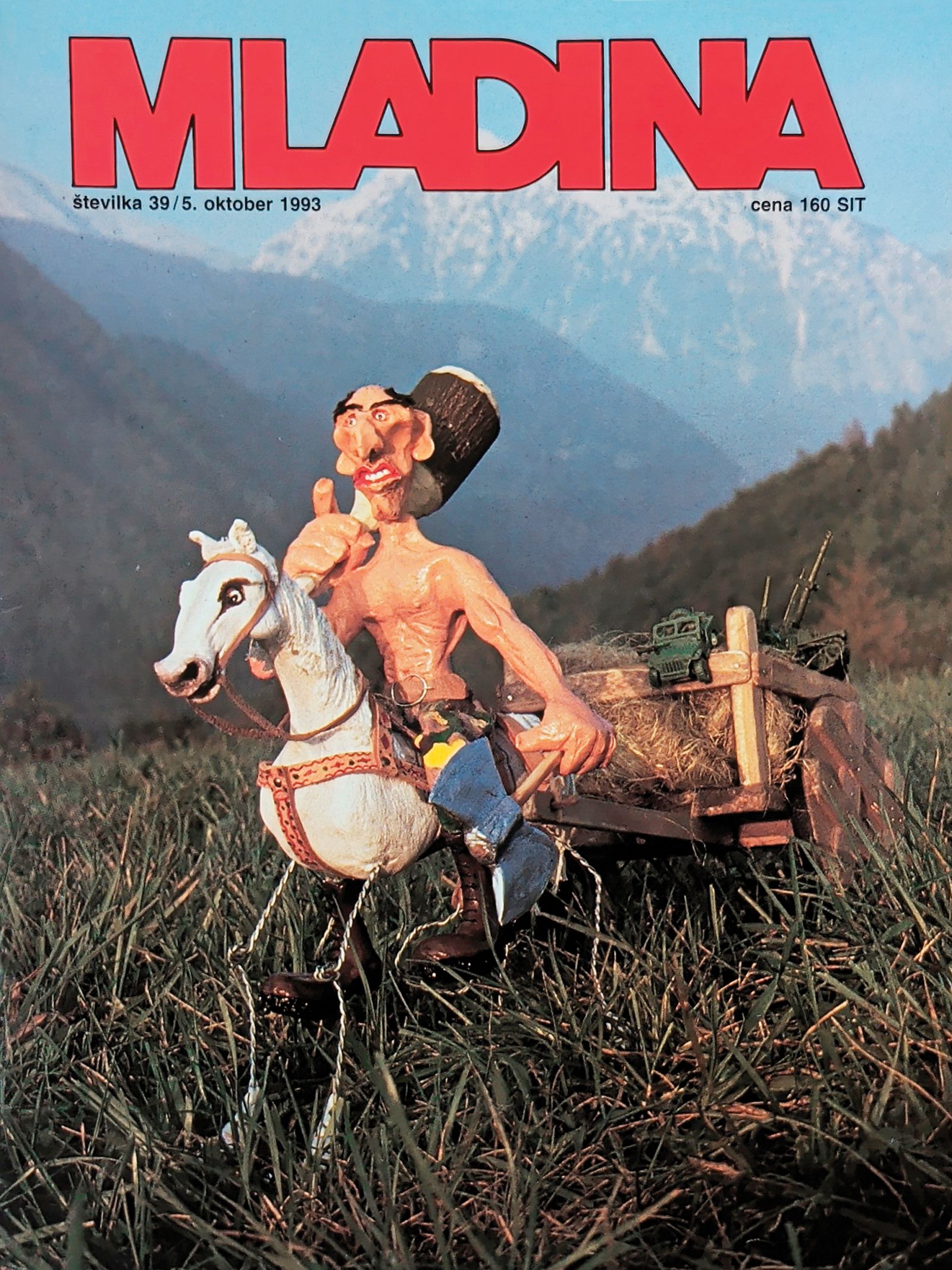 Še eno legendarno naslovnico Mladine je pomagal soustvariti že nekaj mesecev prej, oktobra 1993; zanjo je izdelal skulpturo Janeza Janše kot Martina Krpana. 