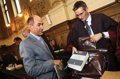 Obtoženi korupcije Ivan Janša pred sojenjem