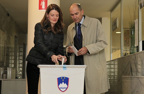 Janez Janša na volišču