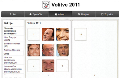 Zbirajmo sličice: Nova koda za igrico Volitve 2011