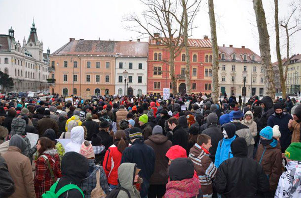 Protest proti acti v Ljubljani