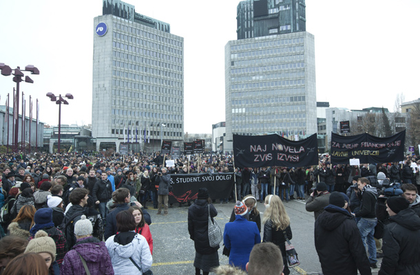 Študentske demonstracije, Ljubljana, 6. 12. 2012