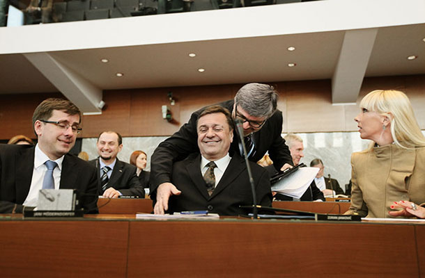 Ata Zoran in njegovi strankarski najbližji.