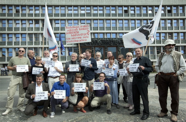 Skupna novinarska konferenca, na kateri so napovedali protestni shod, ki bo v četrtek, 5. septembra