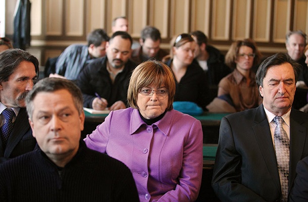 Hilda Tovšak v sodni dvorani