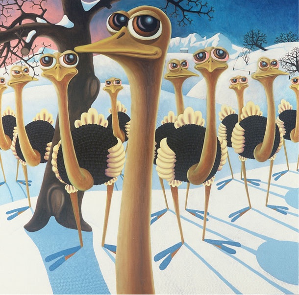 Gorenjska naveza, 2004; olje na platnu 100x100 cm