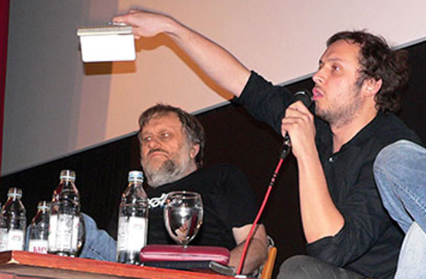 Filozof Slavoj Žižek in družbeni aktivist Srećko Horvat.