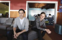 Ustanovitelja Snapchata Evan Spiegel in Bobby Murphy.