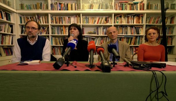 Boris A. Novak, Svetlana Makarovič, Dušan Šarotar in Draga Potočnjak