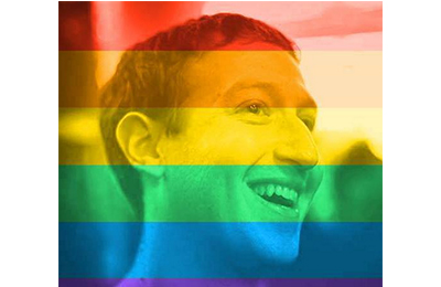 Mark Zuckerberg z mavrično prikazno sliko
