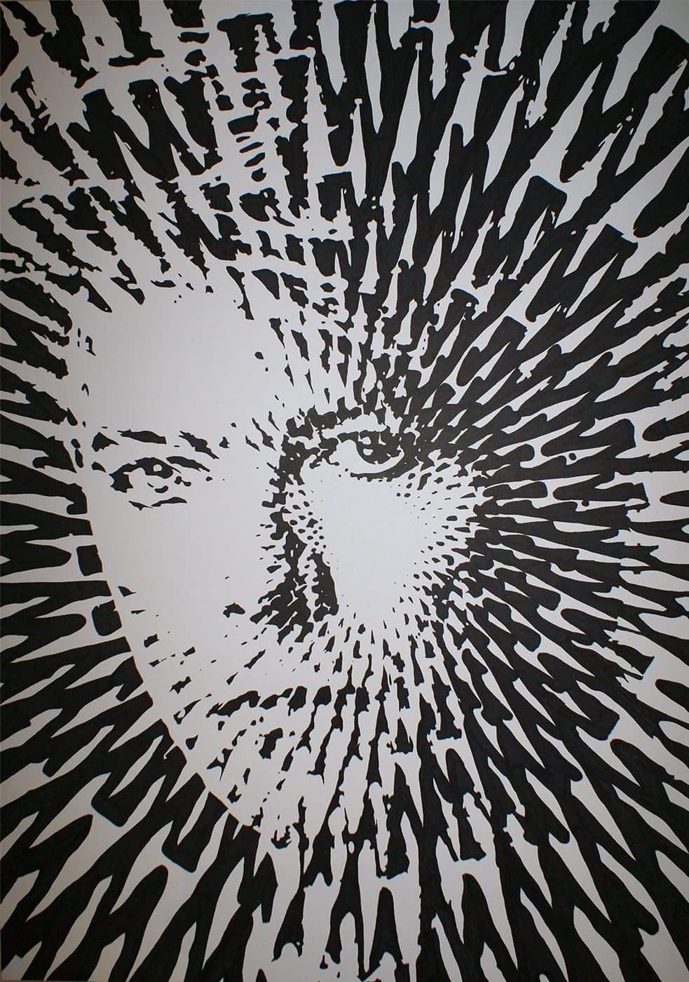 0 x 100 cm, polsteno pero na papirju