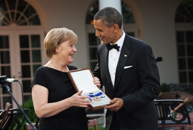 Angela Merkel in Barack Obama