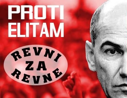 Leva polovica plakata sobotnega shoda ... 