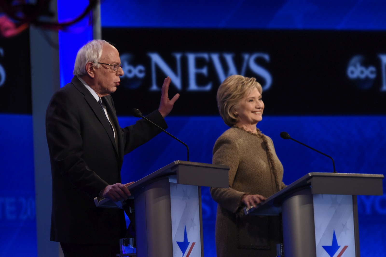 Bernie Sanders in Hillary Clinton