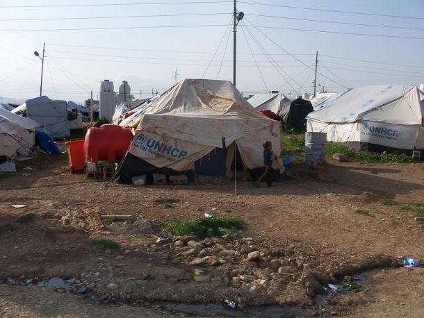 Taborišče sirijskih beguncev v Kurdistanu. 