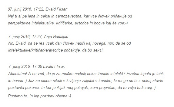 Del korespondence med Evaldom Flisarjem in Anjo Radaljac, ki jo je objavil Radio Študent.