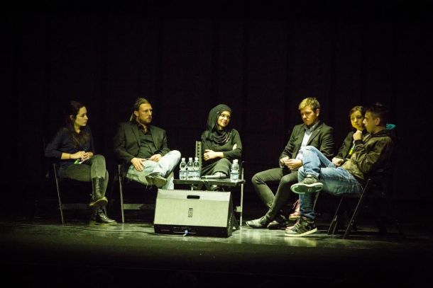 Diskusija o ksenofobiji pred premiero filma v Kinu Šiška, v kateri sta sodelovala tudi režiser Dejan Babošek in raper Rok Terkaj 