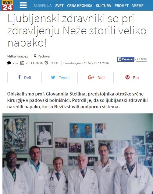 Posnetek uvoda članka v časniku Svet24