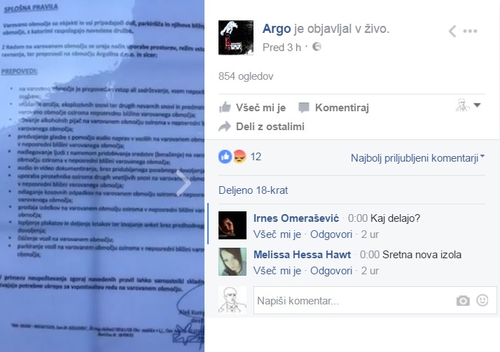 Obvestilo na zaprti ograji pred nekdanjo tovarno