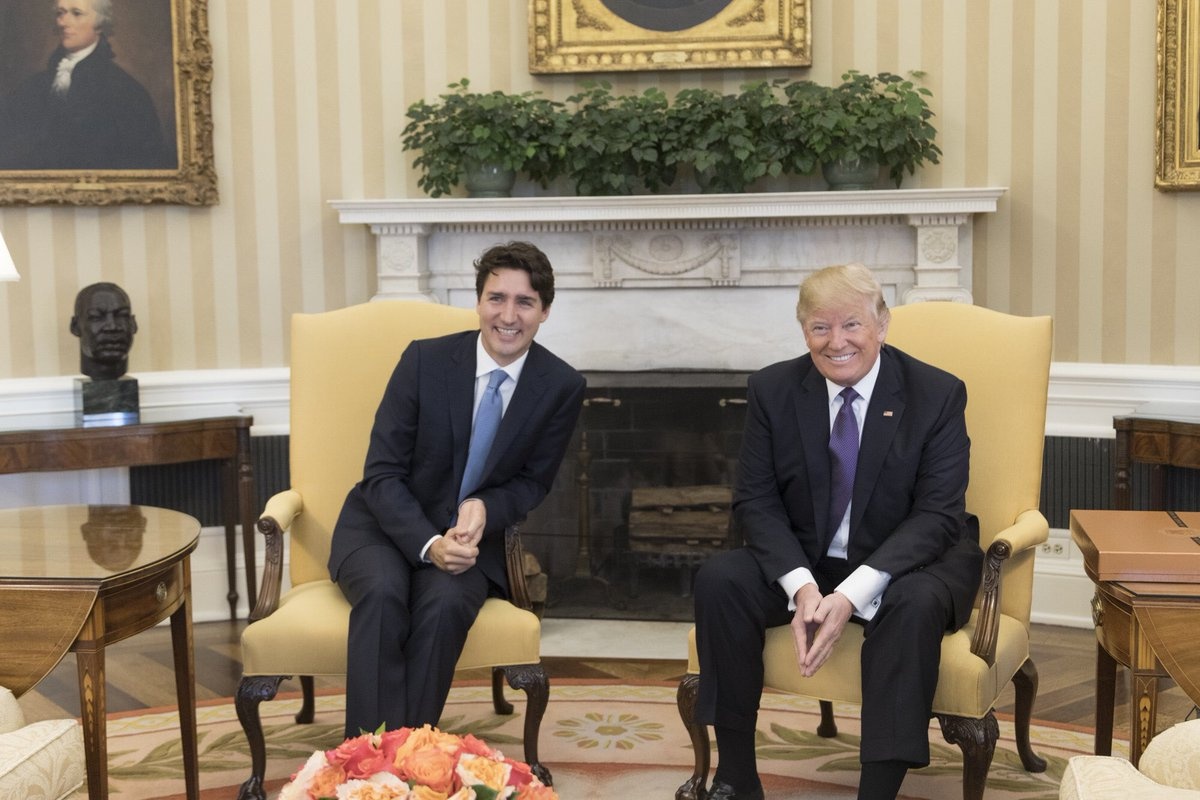 Justin Trudeau in Donald Trump