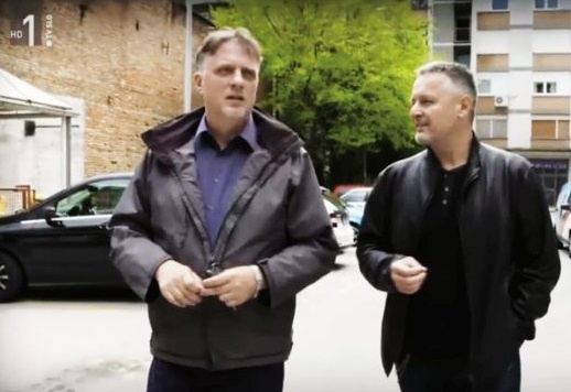 Zdaj že nekdanji urednik Tednika Igor Pirkovič in njegov intervjuvanec Thompson