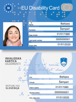 Primer invalidske kartice ugodnosti