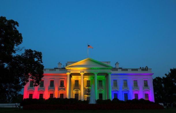 Bela hiša praznuje legalizacijo istospolnih porok, junij 2015