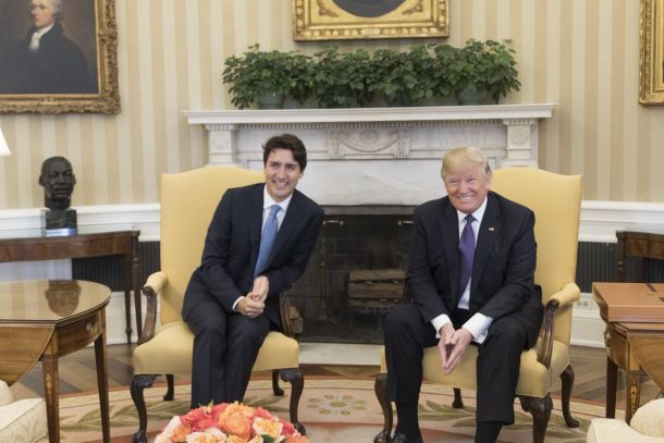 Justin Trudeau in Donald Trump 