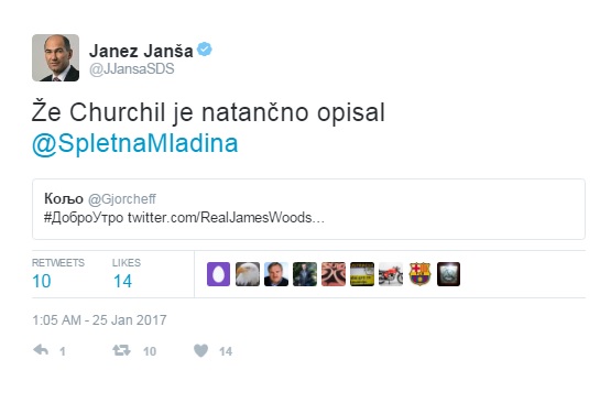 Janez Janša na Twitterju