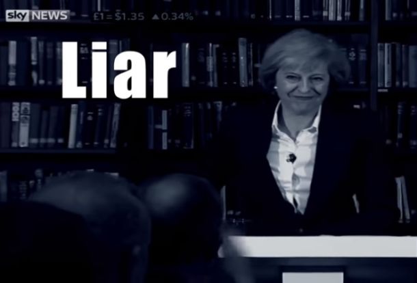 "Theresa May je lažnivka"