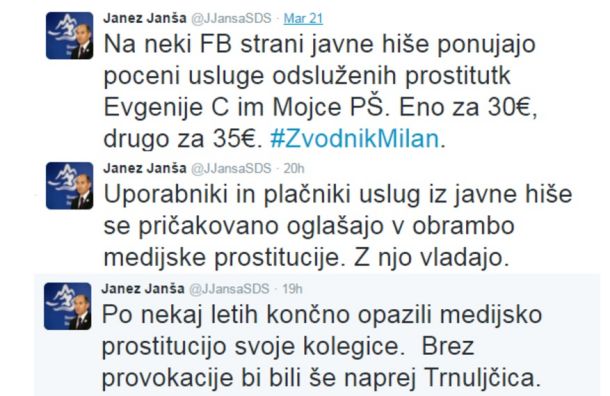 Do novinark žaljivi tviti Janeza Janše, ki so predsednika SDS pripeljali do sodišča