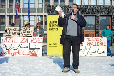 Ahmad Šami pred slovenskim parlamentom