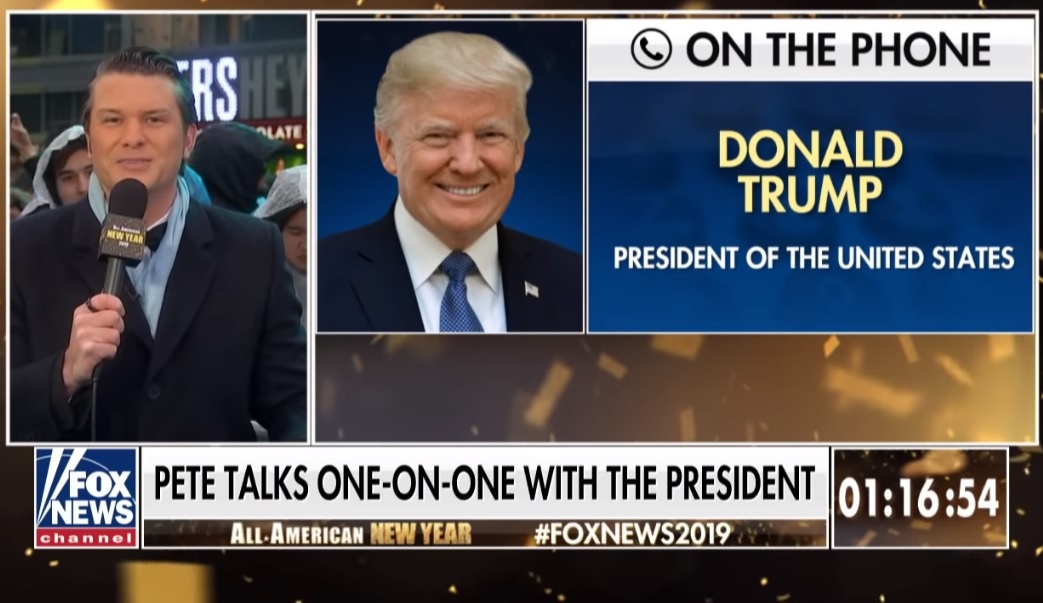 Pete Hegseth /Fox News) v telefonskem pogovoru s predsednikom ZDA Donaldom Trumpom