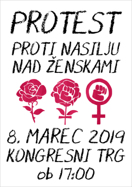 Oglasni plakat protesta proti nasilju nad ženskami