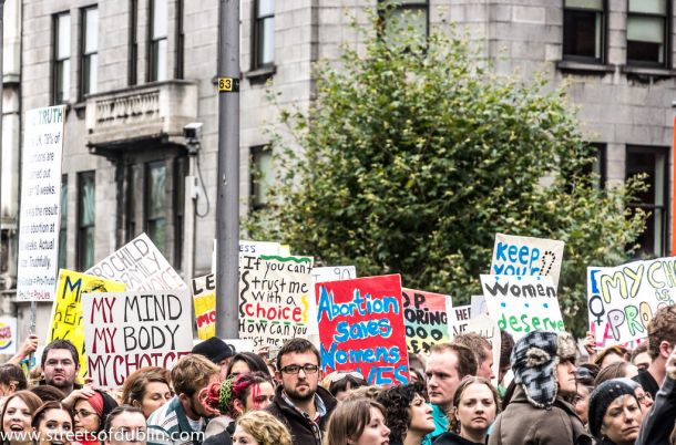 Dublinski protest proti prepovedi splava. 