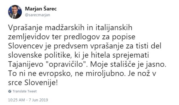 Predsednik vlade Marjan Šarec na Twitterju