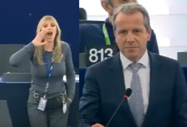 Mussolinijeva vnukinja protestirala ob govoru Igorja Šoltesa 