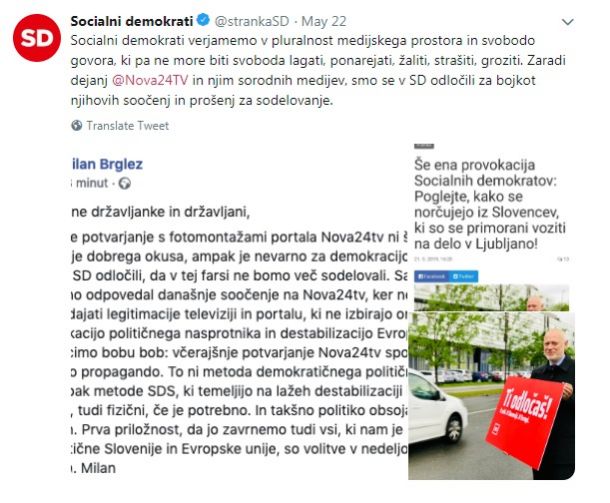 Zapis SD na Twitterju