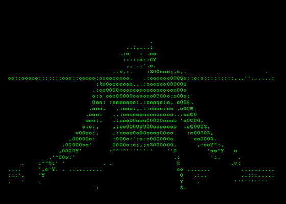 Vuk Ćosić: ASCII Besneči bik, 1998, programiranje Luka Frelih, produkcija Ljudmila